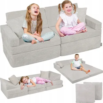 Pohovka Rozkládací pohovka s polštáři a matrace PRO DĚTI KiddyMoon KKMP-1400