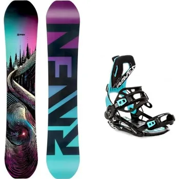 Snowboard Raven Dahlia Carbon Mint/Pink dámský snowboard + Raven Fastec FT360 black/mint vázání 154 cm + M (EU 39-42) + DÁREK + Doprava ZDARMA
