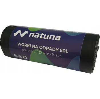 Pytle na odpadky Pytle na odpadky 60L 32mic LDPE standard NATUNA (15 ks)