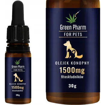 CBD Konopný olej pro zvířata CBD 1500mg 30g Green Pharm