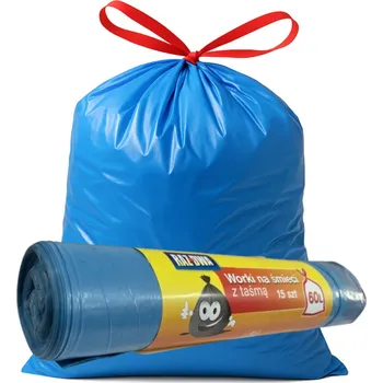 Pytle na odpadky Sáčky na odpadky Raz Dwa univerzální s páskou 60 l 15 ks