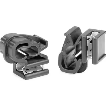 Stahovací páska HellermannTyton EC1-3SV-DHC6-7-PA66HSUV/MET-BK (100) upevňovací prvek zástrčný 151-04455 Průměr kabelového svazku (rozsa