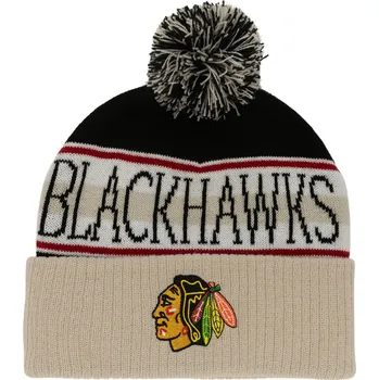 Čepice Mitchell & Ness Pánská zimní čepice Chicago Blackhawks NHL Classic Pom Knit