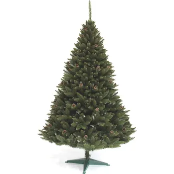 Vánoční stromek JAKS Vánoční stromek smrk horský se šiškami zelený 150 cm