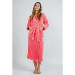 Dlouhý huňatý župan Eliza růžový XS