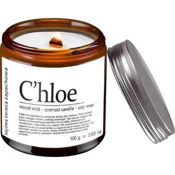 Svíčka C'HLOE SÓJOVÁ VONNÁ SVÍČKA S DŘEVĚNÝM KNOTEM