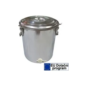 Nádoba na med Nádoba na stáčení a čeření medu - 45 kg s výpustí - NEREZ (Nerezová nádoba na med s plastovou výpustí)