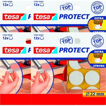 Podložka pod nábytek Kulaté filcové podložky pod židle, stůl, pračku, nábytek 22mm 12 Ks bílé x4