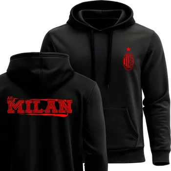 Pánská mikina MIKINA AC MILAN MIKINA S KAPUCÍ AC MILAN PRO MUŽE CHLAPCE S