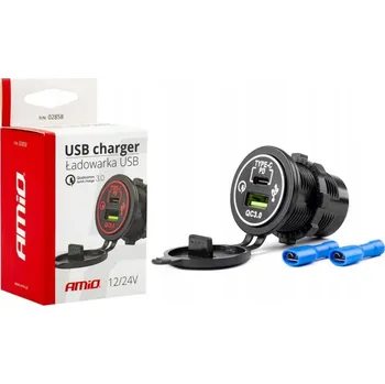 AUTOMOBILOVÁ VOLTMETR USB QC USB-C AMiO