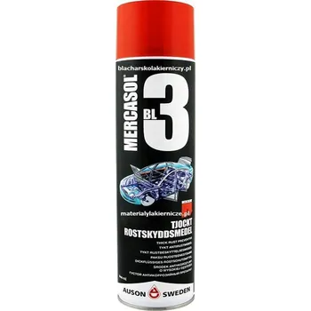autokoberec MERCASOL 3 BL Spray 600ml Tvrdý černý Vosk Antikorozní Auson NOXUDOL OK