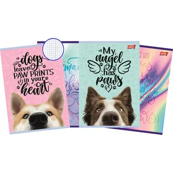 Sešit Unipap sešit A4, 32 listů, linkovaný, pro dívky - pejsek