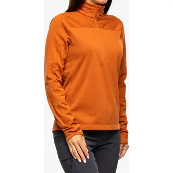 Dámská mikina Dámská Mikina fleecová Fjallraven Abisko Lite Fleece s poloviční zipem, terakotová XS