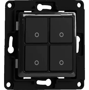 Centrální jednotka pro chytrou domácnost Shelly wall switch 4 button (Black)