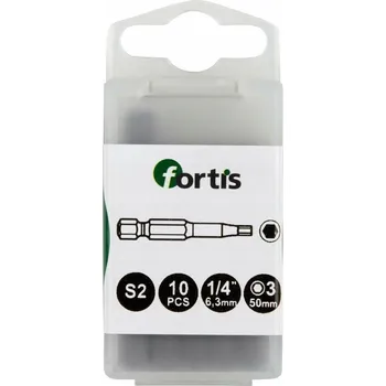 Bit Fortis Bity 1/4" DIN3126 šestihranné HEX 3 x 50 mm 10 Ks