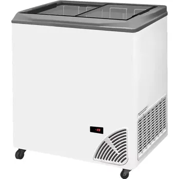 Mraznička 48530 Pultová mraznička prosklené rovné víko Byfal ARO 201/2 Grey Edge