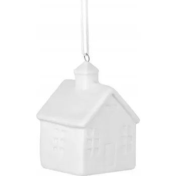 Vánoční dekorace BR07 Závěs Rader keramický domeček k zavěšení na vánoční stromeček, dekorace