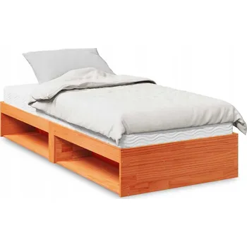 Postel Denní postel s matrací, voskově hnědá, 90x200 cm, borovice
