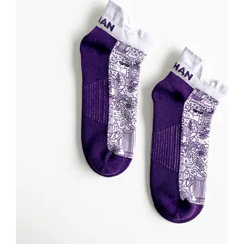 Pánské ponožky Nathan Signature Speed Tab Socks Plum Velikost: L 42-46