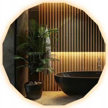 Zrcadlo Moderní LED Zrcadlo Geometrického Tvaru do Moderních Interiérů Loft 100x100