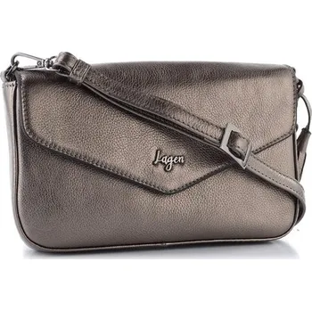 Kabelka Lagen metalické psaníčko dk. silver LG050M | P700003