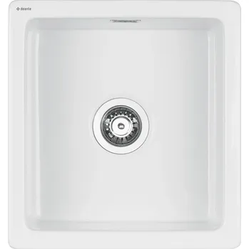 Keramický dřez Jednokomorový dřez Deante Sabor, keramický, bílý