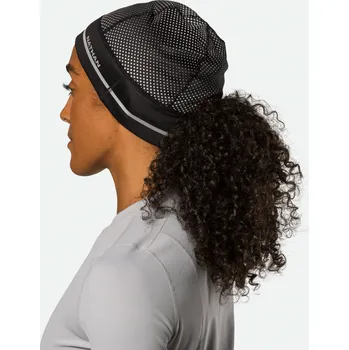 Čepice Nathan HyperNight Reflective Ponytail Beanie Black/Geo Print