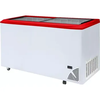 Mraznička 48539 Pultová mraznička prosklené rovné víko Byfal ARO 601/2 Red Edge