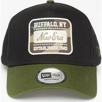 Kšiltovka Kšiltovka New Era Camo Patch Black 9FORTY E-Frame Adjustable Cap Black/ Rifle Green Universal