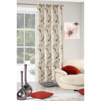 Závěs HOTOVÝ ZÁVĚS IZA 140X250 CM KRÉMOVÁ KVETINOVA