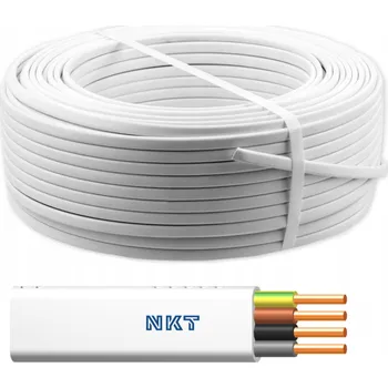 elektrický kabel Plochý instalační kabel YDYp NKT 4 x 1,5