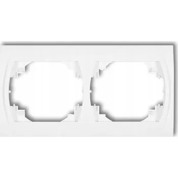 Elektrická zásuvka Dvojitý Rámeček Karlik bílý
