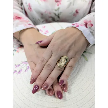 Prsten Zlatý dámský prsten pletený Velikost prstenu: 54, Váha: 3,92, Ryzost: 14kt (585/1000)