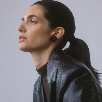 Náušnice Reserved - Náušnice s korálky - hnědá - 496FD-83X - 496FD-83X-ONE