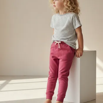 GRAY LABEL Tepláky Baggy GOTS - Cherry Velikost: 2-3y