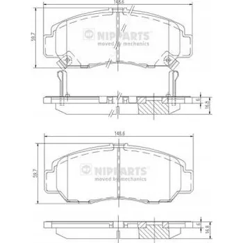 Brzdová destička Nipparts J3604051 Sada brzdových destiček, kotoučové brzdy