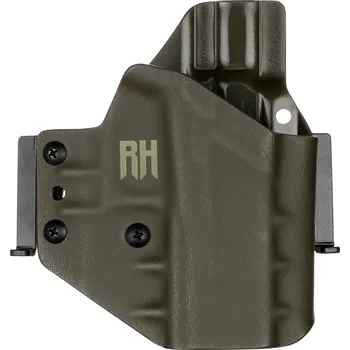 Příslušenství pro sportovní střelbu RH Holsters FROGY - Glock 43/43X Silver Slide - vnější kydexové pouzdro - poloviční sweatguard - olivová Pouzdro je pro: Pravák