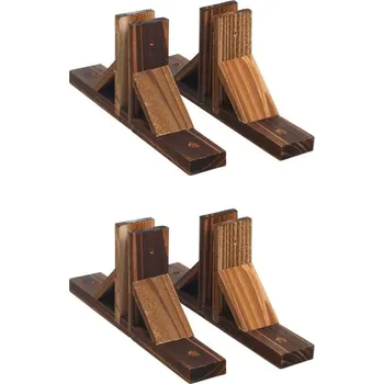 Dřevěný dekorační držák plotu Happyyami 4 ks