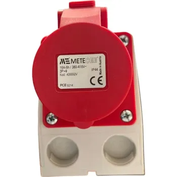 Elektrická zásuvka METE Zásuvka nástěnná 16/4 kombi 230 V