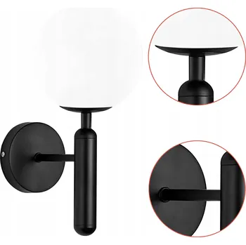 Nástěnné svítidlo Černé moderní nástěnné svítidlo lampa na zeď styl loft minimalistický Toolight