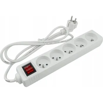 Napájecí kabel Prodlužovací Kabel přívod s lištou Ecolight 1,5 m 5 ks zásuvek bílý