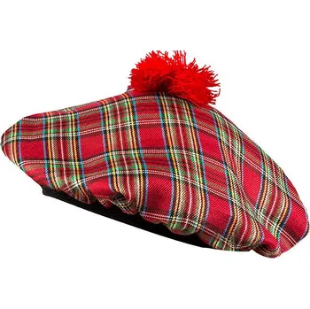 Karnevalový doplněk Boland Skotský baret červený