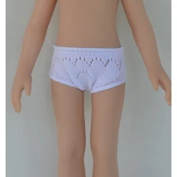 Doplněk pro panenku Síťové kalhotky na Las Amigas - bílé se vzorkem (na Las Amigas - 32 cm)