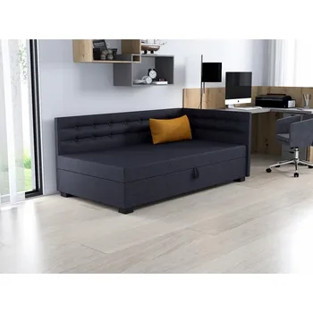 Postel Čalouněná jednolůžková postel Veneti 80x190 cm šedá