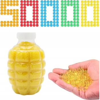 PUŠKA 50000 KUSŮ 7-8MM VODNÍ GELOVÉ KULIČKY PISTOLE ŽLUTÉ KVĚTY VÁZA