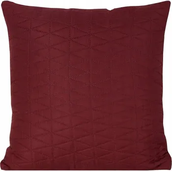 Povlak na dekorativní polštářek Dekorativní povlak na polštář BONI3 40x40 Eurofirany cihlová prošívaná s trojúhelníky