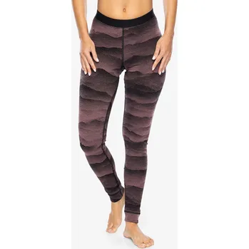 Dámské legíny Dámské termoaktivní legíny Odlo Merino Ridgelines BL - fudge/black S