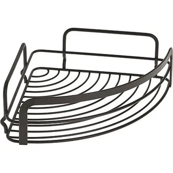 Sada koupelnových doplňků Metaltex ORIGIN LAVA Police 20 × 20 cm závěsná rohová černá