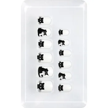 Widmann Dětské umělé nehty Kočička 12 ks, samolepicí