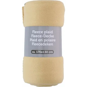 deka Fleecová deka Edco 130 cm x 170 cm žlutá